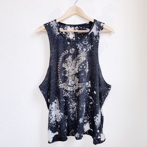 Vans | Bleach Splatter Graphic Muscle Tank Top